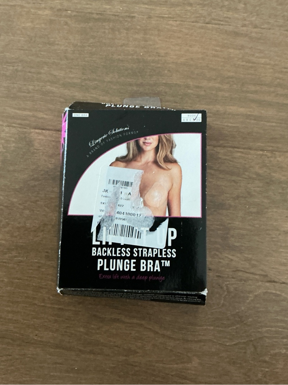 New Lingerie Solutions Adhesive Backless Strapless Plunge Bra Nude Size D